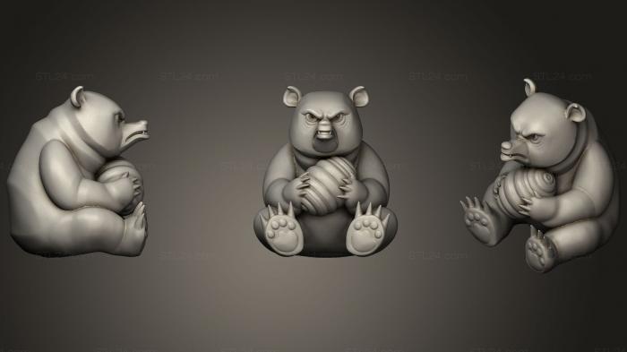 Animal figurines (Sculpt bear 2, STKJ_1435) 3D models for cnc